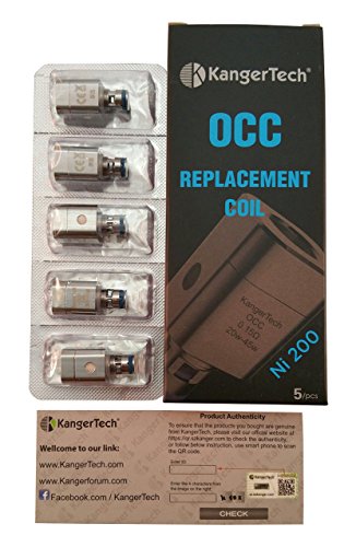 SmashingDealsDirect Exclusivo Kanger Subtank Níquel NI-200 OCC Bobinas de 5-Pack 0,15 ohm
