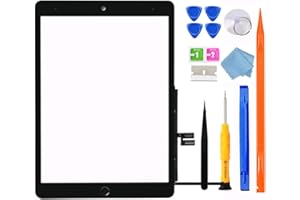 JPUNG for iPad 9 (9th Generation) A2602 A2603 A2604 A2605 Screen Replacement Digitizer Touch Glass Kits, for iPad 9th Gen 10.2 Inch (2021 Released), Full Repair Sets+Home Button[NO TouchID Chip][NO LCD]
