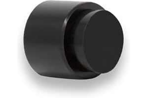 EVI HERRAJES EVI Sprzęt I-198/28 NG drzwiowy kleju, stal nierdzewna, czarne lakierowane wykończenie czarnej gumy, 28x28mm