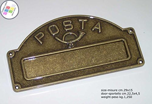 Mail Postal Door Plate, Brass, Unbreakable Treaty