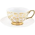 Cristina Re Louis Leopard Signature Tea Cup, Gold 220 ml Capacity, 63579