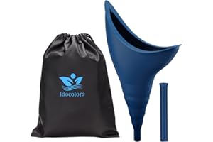 Idocolors Urinario Portátil para Mujeres de Pie para Orinar, Embudo de Silicona, Orinal Femenino Inodoro Reutilizable para Viajes, Camping, Senderismo XBQ01