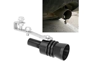 Kuuleyn Turbo Sound Whistle, 2 couleurs en alliage d'aluminium Turbo Sound Tail Throat Tuyau d'échappement sifflet TC-XL Fit pour toutes les modifications de voiture(balck) 15 * 6 * 3(cm) Décoratif