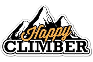 STICKER COLLECTIVE Happy Climber Mountain Climbing Outdoor Adventure 4x4 - Adesivo da Surfboard Vintage Skate Surf