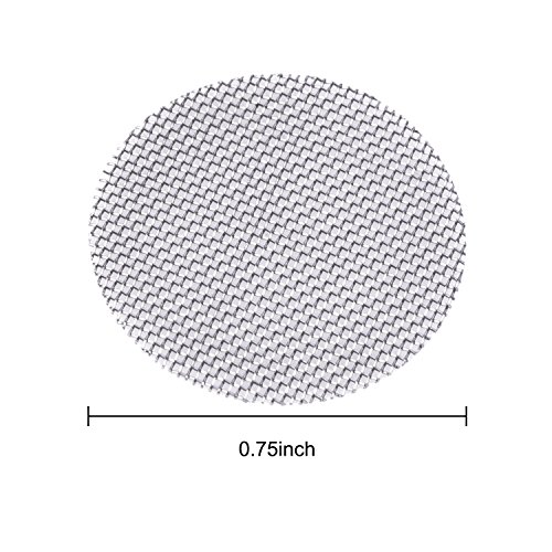 Mudder 150 Stück Edelstahl Screen Rohr Filterung Rauchen Pfeife Sieb Filter 3/ 4 Zoll mit Aufbewahrungsbox - 2
