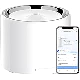 PETKIT Pompa dell'acqua Senza Fili, Fontana Intelligente per Gatti e Cani, Rivestimento in Acciaio Inossidabile, non Facile d