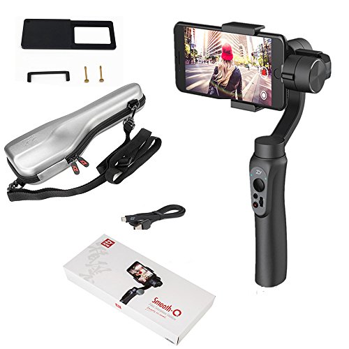 Zhiyun Smooth Q kit 3-Axis Handheld Gimbal Stabilizer with Switch Mount Plate Adapter Convert Splint Plate for Iphone Gopro Hero 5/4/3/3+(Smooth Q with Splint Plate)