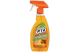 2 x Orange Glo Wood Furniture 2 in 1 cleaner and polish spray Bottles 473ml with Ultra Plush Microfiber Cloth
