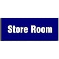 SIGN EVER Store Room Sign Board With Double side adhesive tape-Vinyl Sticker With Forex Board-(Blue White) Home,Office,Lodge,Hotel,Theatere,Wall,Cabin,ACP,cupboard etc