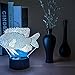 Produktbild 3D Nachtlicht LED Tischlampe USB Licht Touch 3D Stereoskopische Tischlampe Sieben Farben: Rot, Grün, Blau, Gelb, Emaille, Lila, Weiß