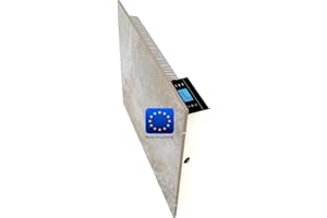 Emerio Radiateur à mémoire de forme SH-122562 - Efficacité parfaite de l'infrarouge/convecteur/radiateur soufflant IP24 - Design Marblestone Asturian - Montage mural - 2000 W