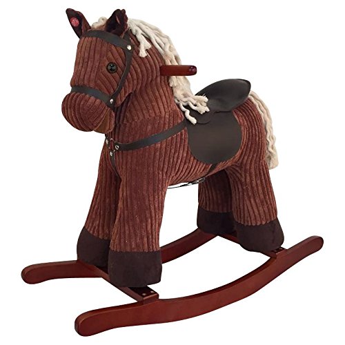 Sweety-Toys 6823 GINGER Schaukelpferd braun super- süß, sehr edel CORD COTTON - 2