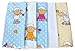 Price comparison product image ByBoom® - Molton cloths - flannel nappies - sickly cloths - colourful, fluffy, soft - 70x80 cm - pack of 5, 100% cotton; MADE IN EU, Color:Blue - Sheep