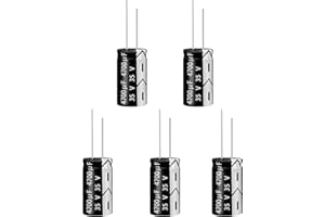 ANGEEK 35V 4700µF 50/60HZ Condensateurs électrolytiques,Aluminium Electrolytic Capacitors,18x30mm,Capacitors 4700uF 35V Convient à une variété d'applications électroniques 5pcs