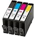 Produktbild Printing Pleasure 4 Tintenpatronen kompatibel zu HP 903XL für HP Officejet 6950 6960 6970 6975 Multifunktionsdrucker - Schwarz/Cyan/Magenta/Gelb, hohe Kapazität