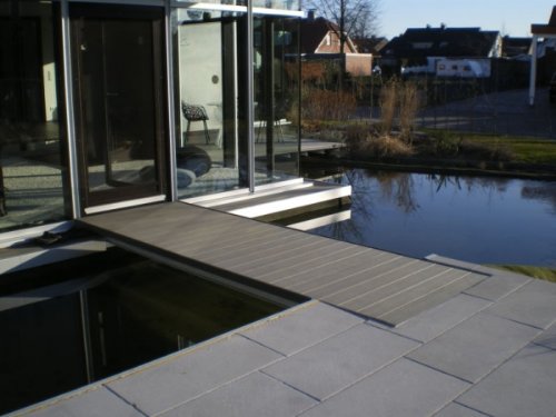 WPC Terrassendielen + Zubehör WPC Poolumrandung Balkon Terrassen Holz - 4