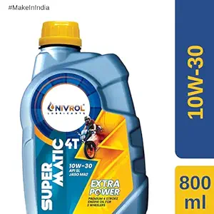 Nivrol Supermatic 4T 10W30 High Performance Bike Engine Oil (800 ml)