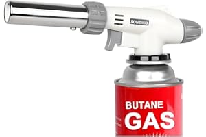 Sondiko Bruciatore con fiamma regolabile, bruciatore Bunsener S516, bruciatore da cucina ricaricabile butano bruciatore, bruciatore a gas per fai da te, saldatura, cottura all'aperto