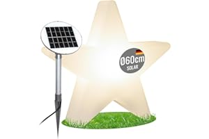 ‎8 SEASONS 8 seasons design Solar Weihnachtsstern 60 cm, Shining Star (weiß) LED warmweiß, Dämmerungssensor – wetterfest – LED Stern für außen (Garten, Terrasse, Balkon) – winterfest – Weihnachtsbeleuchtung