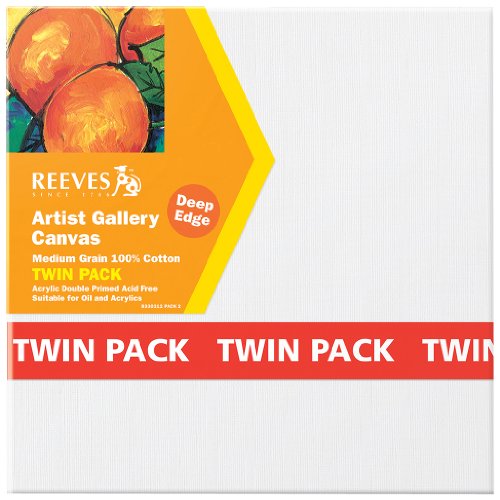 Preisvergleich Produktbild Reeves Artist Gallery Canvas Deep Edge Twin Pack 10'' x 10''