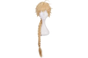 UTIEHD Anime Cosplay Perücke, Genshin Impact Perücke, mit zwei Perückenkappen, für Halloween, Party & etc. (Aether Cosplay)