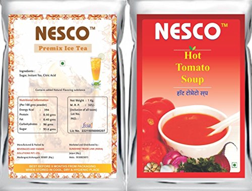 Premix Ice Tea + Hot tomato Soup NESCO(1+1 KG) RS.1170 (19.00% Off) - Amazon
