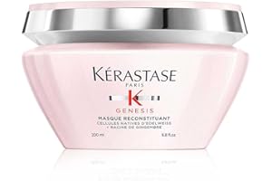 KÉRASTASE KERASTASE Genesis - Masque Reconstituant Anti-Chute - -99% de Chute de Cheveux due à la Casse au Brossage - Edelweiss & Racine de Gingembre - Sans Silicone - Cheveux Cassants & Affaiblis - 200 ml