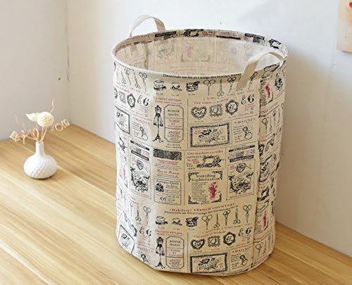DaHanBL Retro Storage Bag Collapsible Round Laundry Basket Hamper Accessories