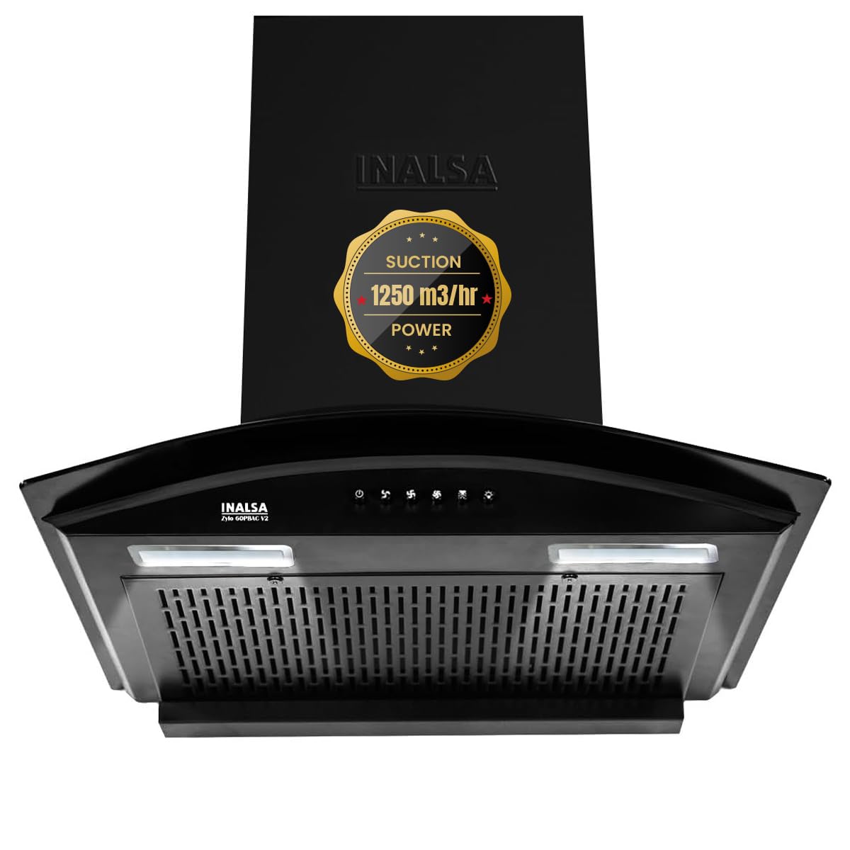 INALSA Chimney for Kitchen AutoClean-60 cm: Powerful Suction, Sleek Design, 7-Year Warranty