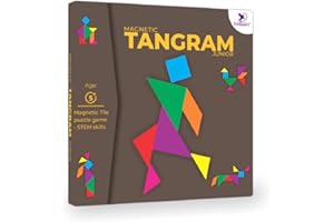 Jumping Jumbo Brain Booster Games for Kids, Educational Toys/Learning for 5 6 7Years, Gift for Boys Girls, Travel games for kids children, Smart games, Magnetic Toys - Tangram For Gifts