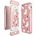 Produktbild CE-Link für iPhone SE / iPhone 5 / iPhone 5s Hülle Hardcase 3 in 1 Handyhülle Ultra Dünn Hartschale 360 Grad Full Body Schutz 3 Teilig Styliche Handytasche Backcover Schutzhülle Anti-Kratzer Elegant Stoßfest Hart PC Skin Rückdeckel Glatte Rückseite Bumper Einhorn Cartoon Motiv - Rose Gold