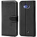 Produktbild Conie Schutzhülle kompatibel mit HTC U11 Life, Schwarze PU Lederhülle Klapphülle Etui Tasche mit Kartenfächer