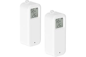 PHOVOLT Termómetro higrómetro inalámbrico con sensor de higrómetro digital inalámbrico inteligente de temperatura y humedad con alarma de notificación por aplicación remota para el hogar, invernadero