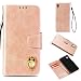 Produktbild SONY XA1 Hülle,Alfort SONY XA1 Schutzhülle, Simulations-Retro-Ledertasche Flip Wallet Lederhülle Elegant Design Premium PU Leder Hohe Qualität Tasche Case Cover Kasten Abdeckung Wallet für SONY XA1 Smartphone Funktion Standfunktion Unterstützte Telefone und Magnetverschluss ( Rose Gold )