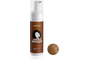 COUKULA 200ml Lace Tint Melting Hair Mousse, 6.8 fl.oz Mocha Medium Brown Foam Spray for Front Wig Toupees Hair pieces, Natural Finishing Edge Control Color, Women Cosplay Beginner Wigs Tool Set