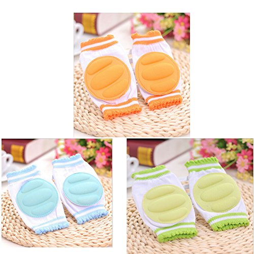 Luckystaryuan ® Christmas Gift Infant Toddler Baby Knee Pad Crawling Safety Protector, pack of 3 pairs