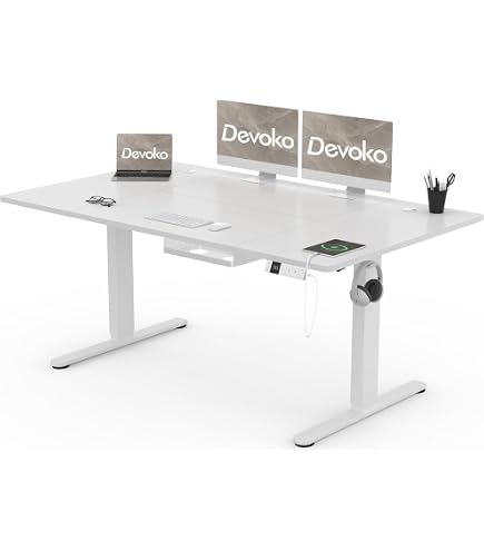 80cm White Black Glass Height Adjustable Sit Standing School Study Desk For Home Office Furniture Factory Price
