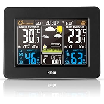 wetterstation mit au�ensensor und vorhersage