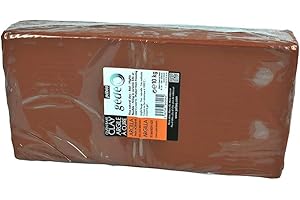 PEBEO Pébéo - Argilla da cuocere rossa Gédéo, panetto da 10 kg - Creta per ceramica, modellazione del corpo umano, scultura in terracotta - Argilla rossa da cuocere in forno per ceramica - 10 kg - Rossa