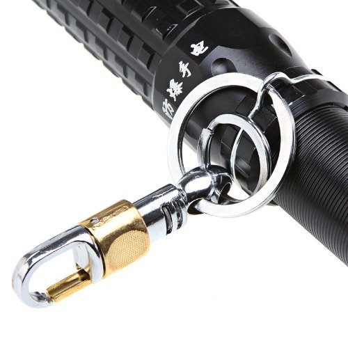Gearmax® 500LM 3-Modus CREE XPE XRE Lange zoombare schwartze LED Taschenlampe für Selbstverteidigung Sicherheit Camping Radfahren - 6