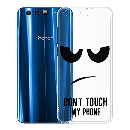 Funda para Huawei Honor 9  JIENI Transparente Suave Silicona No tome mi tel  fono TPU Parachoques Tapa Caso Carcasa Case Espalda Cover para Huawei Honor 9
