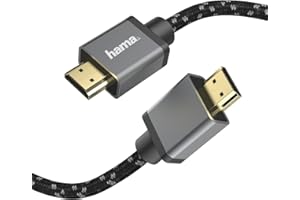 Hama Kabel Premium HDMI 2.1 Ultra High Speed (8K, full metal, pełne ekranizowanie, pozłacany, 60 Hz/120 Hz, 3m) szary/czarny