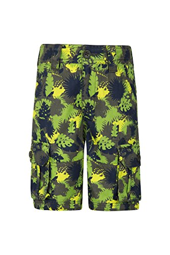 Mountain Warehouse Steve Backshall Croc Camo Shorts de Camo - 100% Shorts d'été de Coton de sergé, Pantalon campant de Poids léger, Pantalon Facile