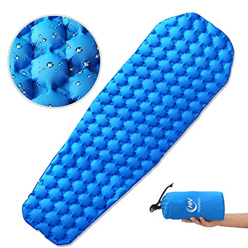 Esterilla Inflable, Esterilla Acampada Impermeable, Ultraligera Colchon Acampada Colchones de Aire con Almohada para Viajes and Bolsa de Almacenamiento para Viajes, Camping, Senderismo y Escalada