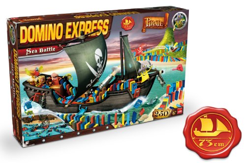Imagen 5 de Goliath 80891.004 Domino Express Pirate Sea Battle - Juego de efecto dominó, diseño de barco pirata