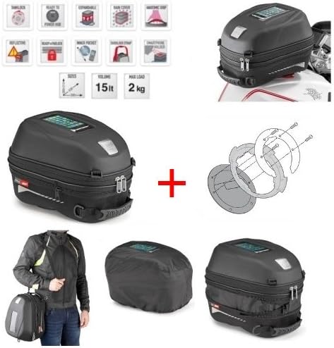 Backpack for Moto Tanklock Tank Bag GIVI ST603 + BF03 Flange Specific for Honda Hornet 600 2007 07