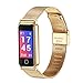 Produktbild Edelstahl Wasserdicht Smart Uhren/Informationen Push/Gesundheitsüberwachung / Smart Reminder/Schlafanalyse / Schrittzähler/Remote-Selbstauslöser(Gold)
