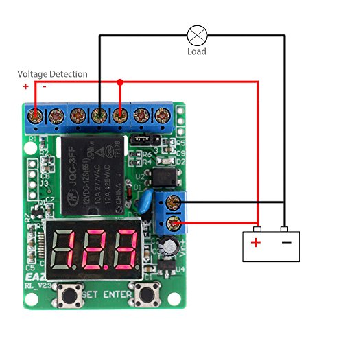 KKmoon 12V DC Voltage Detektion Charging Entlastung Monitor Test Relay Schalter Control Board Modul - 5