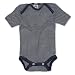 Cosilana - Baby Bodysuit Short Sleeve3-7 months (Height 23-27) (62/68), striped Marine-Natural, 70% Organic Merino Wool, 30% Silk