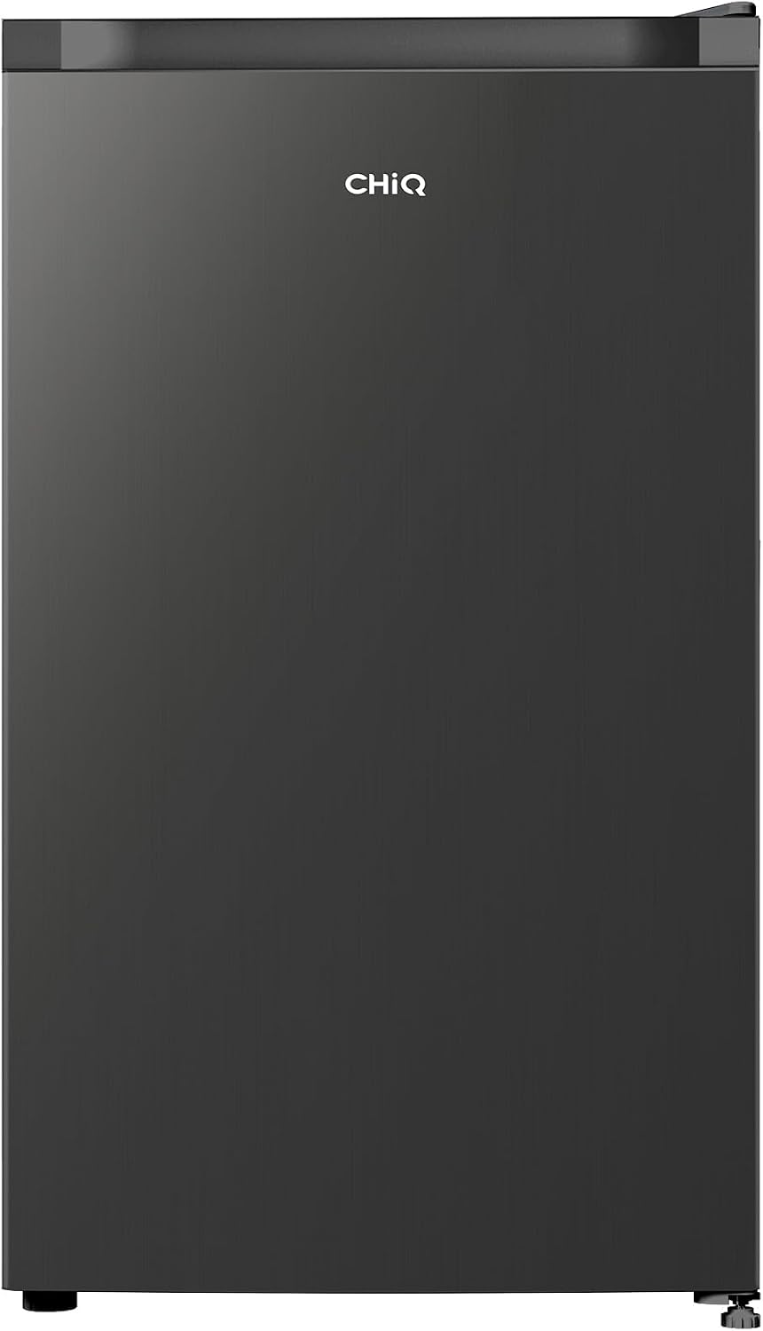 CHiQ CSF101D4EU, Under Counter Fridge, 92L, 7 Temp Settings, Chill Zone, H831 x W474 x D447(mm), Reversible Door, Adjustable Shelves, Sleek Design, Black [Energy Class E]